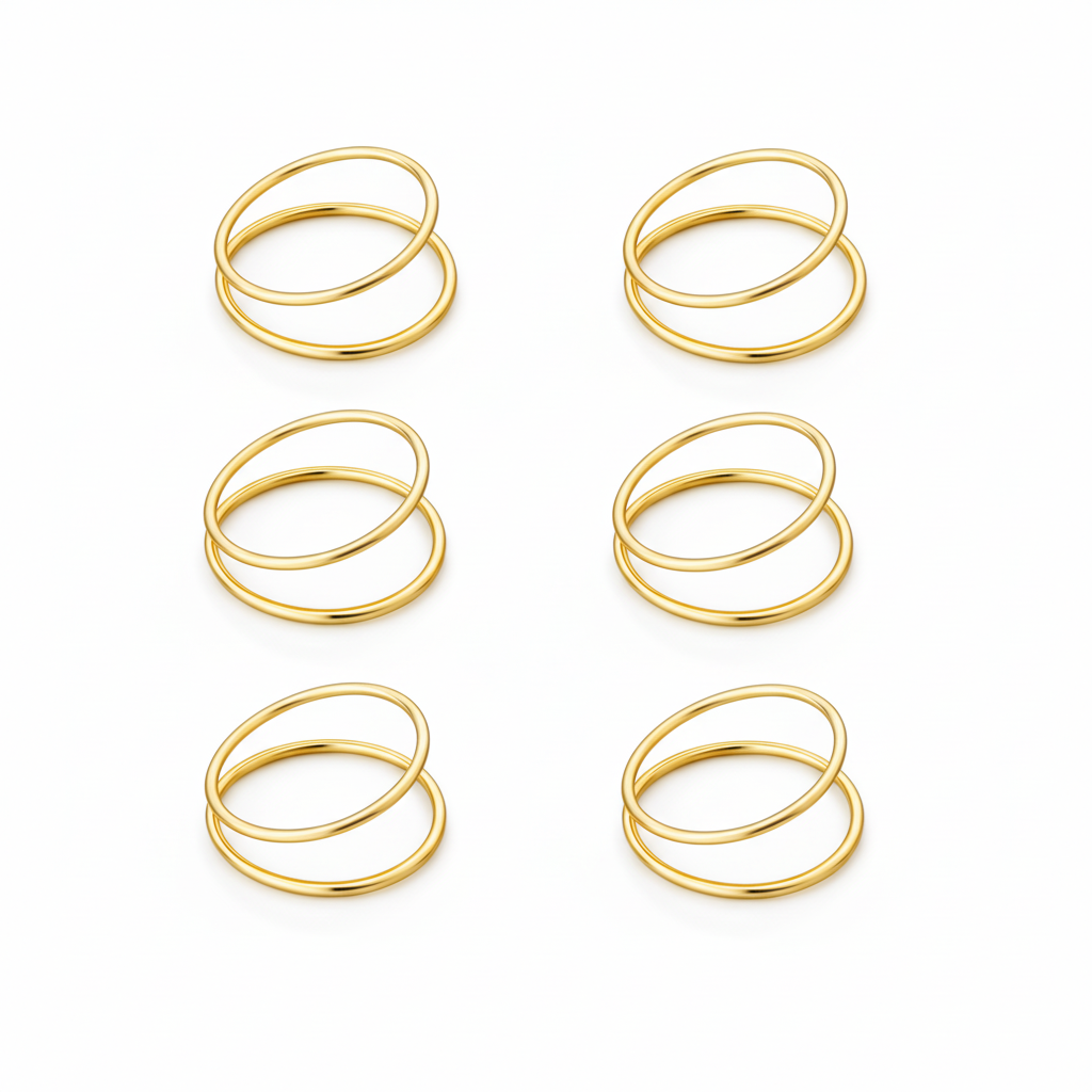 Serviettenringe - Goldy 6er Set