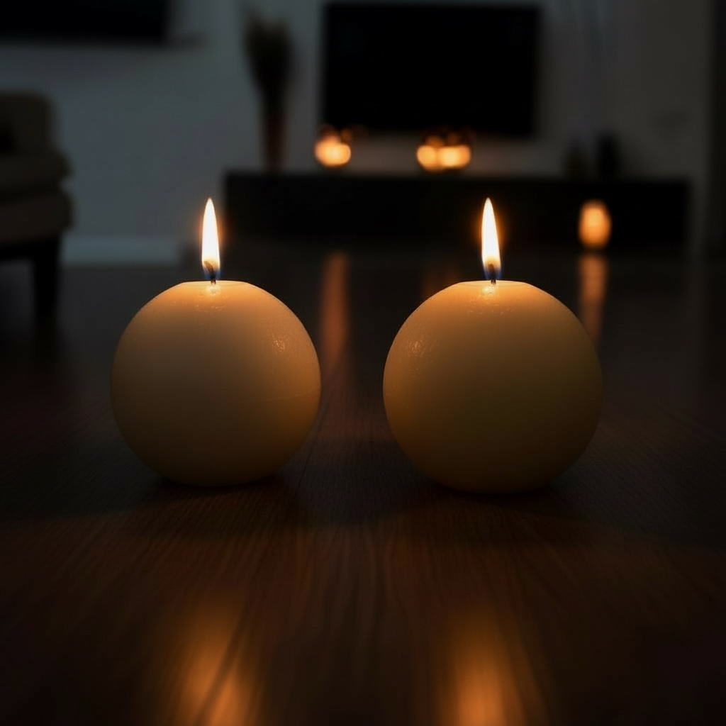 Kugelkerze- Rustik Shine ⌀76mm