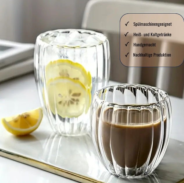 Glas "Riffle" doppelwandig